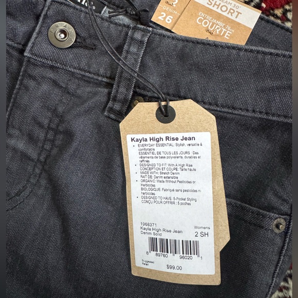 NWT Prana Kayla Charcoal High Rise Jeans - Size 2/26 Short - Picture 9 of 12